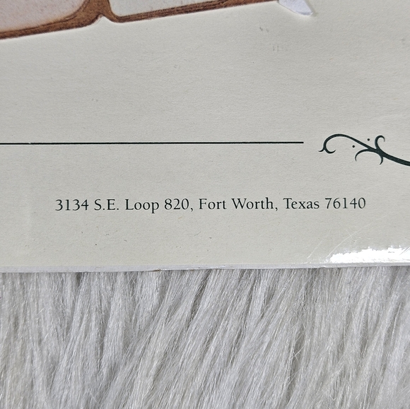 NIB Vintage Old Print Factory Greeting Card Hand Fan Victorian Roses Tassel Repo - Picture 3 of 6